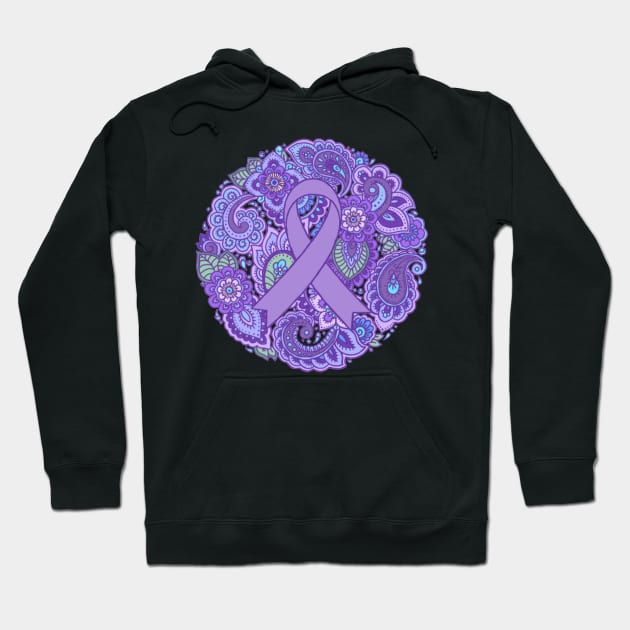 Purple Mandala Awareness Ribbon Hoodie by CaitlynConnor